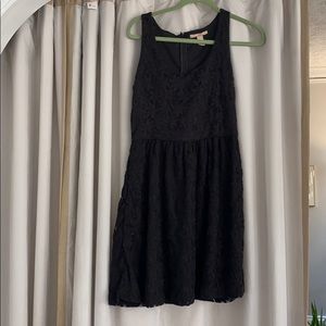 Banana Republic black floral lace dress